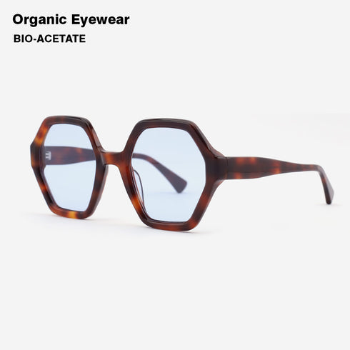 Arc Hexagon and Dimensional Acetate Unisex Sunglasses 22A8064